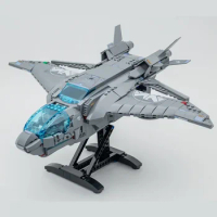 IN STOCK Miniso Marvel Avengers Quinjet 76248 Fighter SpaceShip Captain Model Toys Figure Boys Building Blocks Bricks Gift