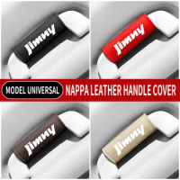 1PC Leather Car Roof Armrest Inner Door Pull Handle Protection Case Cover Car Interior Modification For Suzuki Jimny JB64 JB74w