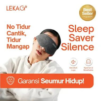 LEKA Go! - Sleep Saver Silence - Penutup Mata dengan Earplugs Penyumbat Telinga Peredam Suara Nyaman