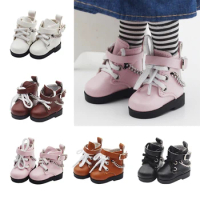 Mini Doll Shoes Chain Shoes High-top PU Shoes For American Paola Reina Doll&amp;1/6 BJD Blythe EXO Doll Boots Girl`s Gift
