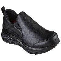 Skechers Arch Fit Sr [200060BLK] 男 工作鞋 廚師鞋 止滑 防汙 緩衝 舒適 全黑