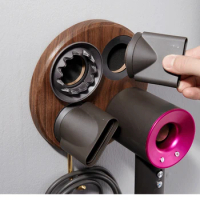 Wooden Hair Dryer Holder Wall Mount for Dyson Supersonic Magnet Bracket Stand Rack Storage Rack for Supersonic Hair Dryer