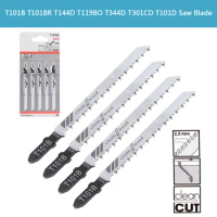 5pcs/Lot HCS 6T Jig Saw Blades High Carbon Steel Reciprocating for Fast Cutting Straight Cutting Jigsaw Blades Woodworking Tool
