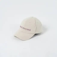 Topi MARDI MERCREDI TEXT LOGO LILAC CREAM CAP 100% ORIGINAL