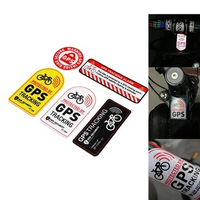 1set GPS Sticker Bicycle Motorcycle Car Alarm Warning Anti-Theft Sticker Tracker Secured Safety Reflective Mark Waterproof