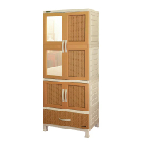 Napolly Lemari Pakaian Gantungan + Rak + Cermin (CABRO G11 X D2C) Plastik Furniture