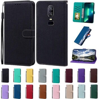 Luxury Wallet Leather Flip Case For OnePlus 6 6T Case A6000 A6010 Shockproof Magnet Book Case For OnePlus 6T 6 Cover Funda Coque