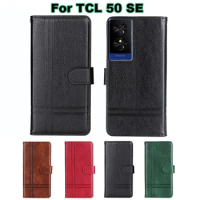 Leather Phone Shell Case For TCL 50 SE Coque Protection Flip Capa Wallet Coque Back Cover For fundas de teléfono TCL 50 SE чехол
