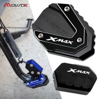 For YAMAHA XMAX 300 125 250 400 XMAX300 Xmax250 Xmax400 Motorcycle CNC Column Auxiliary Side Stand Enlarger Kickstand Pad X-MAX