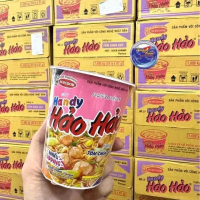 Hao Hao Chua Cay - Hao Hao Cup Instant Noodles Spicy Shrimp 1Box ( 24 Cup x 67g)