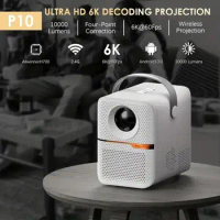 Android TV 10.0 Mini Projector Video Movie Projector With WiFi And BT Outdoor Portable Compatible With IOS/Android/Windows/USB