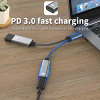 2 in 1 USB Type C Cable 60W PD Fast Charging OTG Adapter Converter Data Sync Multifunctional For MacBook iPad Pro Samsung S22