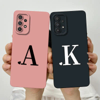 Ốp Lưng Samsung Galaxy A32 4G SM-A325F, Ốp Điện Thoại Silicon Mềm Chống Sốc Bảo Vệ Ống Kính Chữ Cái 