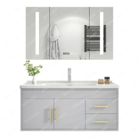 Modern Bathroom Cabinet Combination Smart Bathroom Mirror Cabinet Bathroom Integrated Washbasin Ceramic Washstand Wash Basin