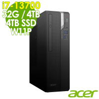 【Acer 宏碁】i7 十六核商用電腦(VX2715G/i7-13700/32G/4TB HDD+4TB SSD/W11P)