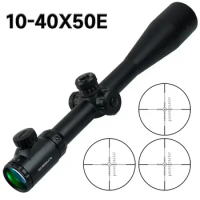 10-40X50 SFP Optic Sniper Riflescope Tactical Side Wheel Parallax Rifle Scope Adjustable Hunting Sight Accessories