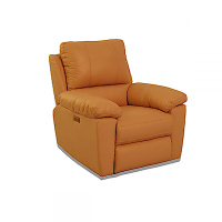 芝華仕頭等艙托斯卡 頭層牛皮 單人電動沙發組附USB 赤霞橙 (H014360751)