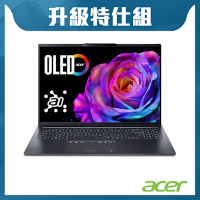 Acer 宏碁 Swift Go SFG16-73-972U 16吋AI 輕薄特仕筆電(Ultra 9-285H/32G/1TB+2TB SSD/2.8K/OLED/Win11)