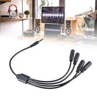 4-Section AUX Cord 3.5mm Male to 3.5mm Female Connectors Adapters Cable 30cm