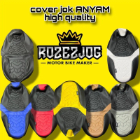 Cover Jok Motor Anyaman Premium Anti Slip | Sarung Jok Motor Kuat & Elegan ( STAPLES )
