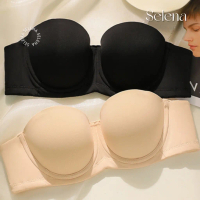 Narin Strapless Bra Big Size Kawat Tanpa Tali Cup Jumbo Busa Tipis BH Kemben Wanita Nyaman