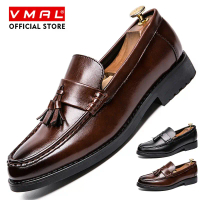 รองเท้าหนังสำหรับผู้ชาย Vmal เป็นทางการและลำลอง มีสีดำและสีน้ำตาล ไซส์ 38-44 เหมาะสำหรับโอกาสทางธุรก