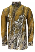 Pacolino Pacolino - Long Sleeve Yellow Color Printed Batik Shirt