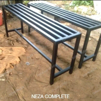 kursi bangku taman santai panjang besi baja