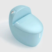 Bathroom Sanitary Ware Siphon Flushing One Piece Wc Color Toilet Sky Blue Water Closet Toilet
