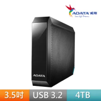 【ADATA 威剛】HM800 4TB 3.5吋 外接硬碟(支援電視錄影/Xbox one.PS4/加密/USB 3.2 Gen1)