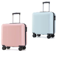 18 Inch PC Women Travel Small Board Suitcase With Silent Wheels Trolley Rolling Luggage Bag Check-in Case Valises Free Shipping