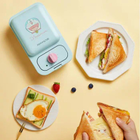 Joyoung 220V Portable Mini Electric Waffle Maker Non-stick Household Sandwich Bread Baker Machine Waffle Machine With 2 Plates
