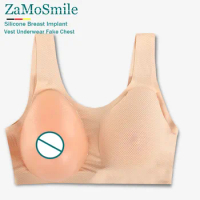 Waterdrop Silicone Breast Forms with Mesh Pocket Bra Set for Mastectomy Mastectomy Transgender Cosplay Silicone Chest Pad