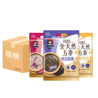 【QUAKER 桂格】全天然五麥x15袋/箱出(黑芝麻糊/松子核桃/山藥白芝麻)