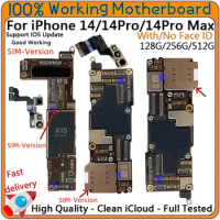 Fully Tested Authentic Motherboard for iPhone 14 Pro Max Orig Motherboard with Face ID, Unlocked Clean ICloud Logic Board