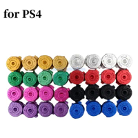 1set 8 Colors Optional 9mm Aluminum Bullet Buttons Replacement For Playstation 4 PS4 Metal Bullet Button repair parts