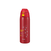 【日本孔雀Peacock】運動暢快彈蓋式316不鏽鋼保溫杯700ML-紅色(直飲口設計)(保溫瓶)
