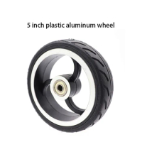 5 Solid plastic aluminum hub wheels for electric scooter stroller wheelchairs Tubeless tires