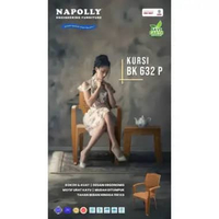 BK 632 P - Kursi Plastik Pangeran Napolly / Kursi Senderan Plastik Tangan Anyaman / Bangku Plastik N