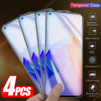 4Pcs Full Cover Tempered Glass For Oppo Reno8 Lite Screen Protector For Reno 8 Light Reno8Lite 5G 8Lite Safety Protective Film