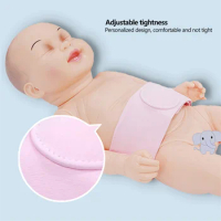 2pcs Umbilical Hernia Therapy Treatment Belt Breathable Bag Elastic Cotton Strap for 0-1 Years Old Baby Children Infant Kids