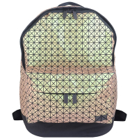 ISSEY MIYAKE 三宅一生 BAOBAO  煥彩金色壓印方格後背包