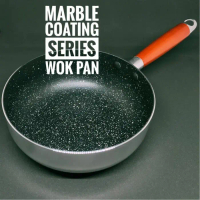 Deep Wok Pan Marble Coating Anti Lengket Stainless Akebonno 20 cm