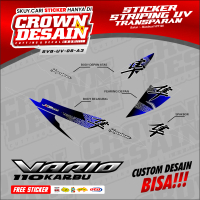 Stiker Striping Vario 110 Karbu Motif Hayabusa Japan - Stiker Semifull Body Vario 110 Karbu Desain J