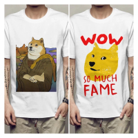 [เสื้อชิบะ] Shiba & Dogecoin เสื้อยืดUnisex เสื้อยืดโอเวอร์ไซส์