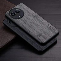 Case for Realme 11x 11 10 Pro Plus 4G 5G funda bamboo wood pattern Leather phone cover Luxury coque for Realme 11x case capa