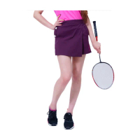 【戶外趣】女款防潑水防走光彈性腰圍運動機能一片式短裙褲(HPL003 兩色選)