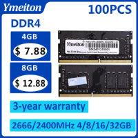 100PCS Ymeiton memoriam ddr4 Note Memory 2400MHz 2666MHz 4GB 8GB 16GB 32GB SO-DIMM RAM 288Pin 1.2v laptop Memory Wholesales