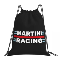 Martini Racing Backpacks Casual Portable Drawstring Bags Drawstring Bundle Pocket Sports Bag BookBag For Man Woman Students