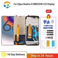 6.5" Realme 6i LCD With Frame For OPPO Realme6i RMX2040 Display Touch Screen Digitizer Sensor Assemlme 6i LCD Display With Frame